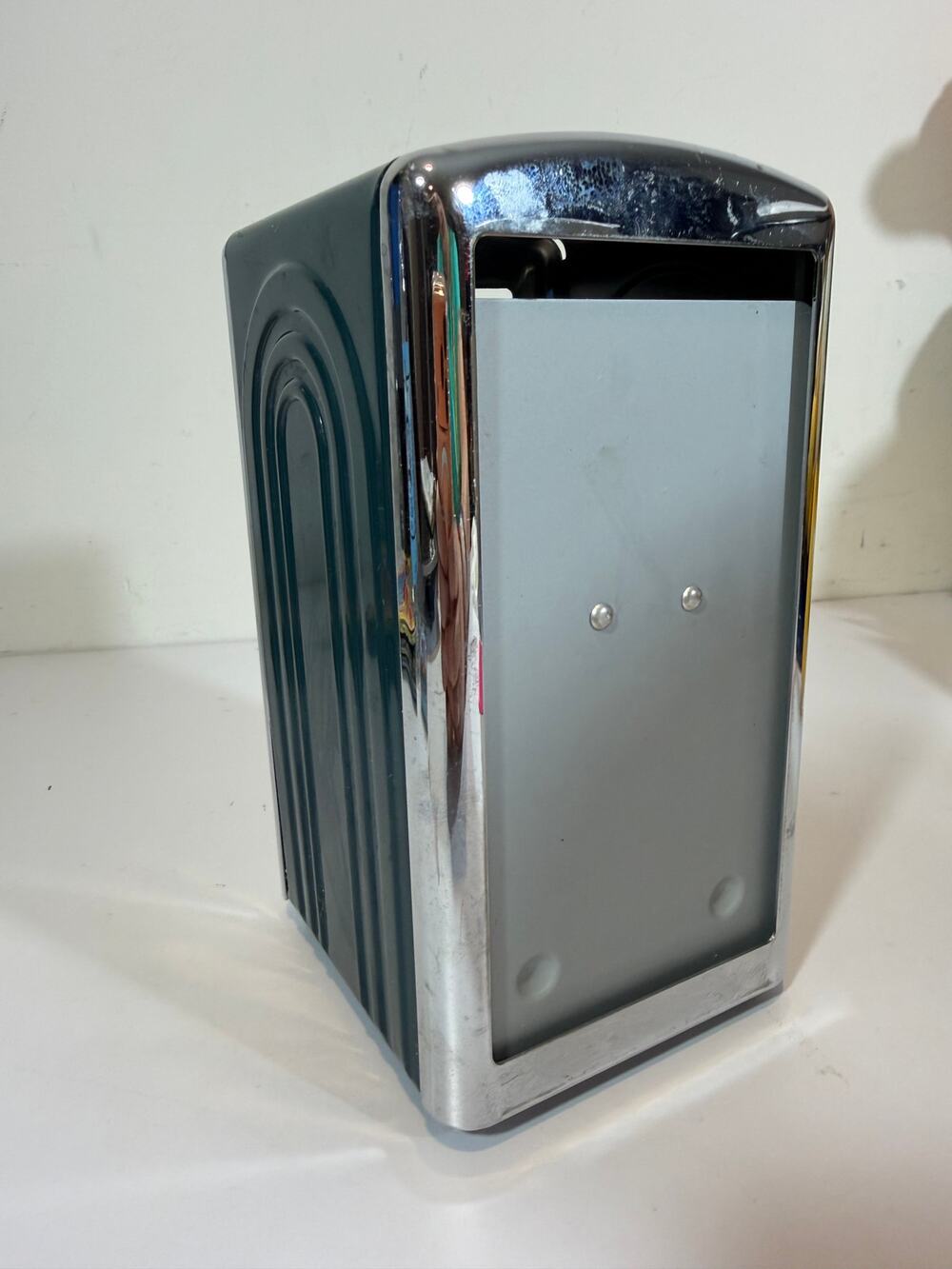 Fiesta Ware VTG Retired 2000 Napkin Holder Retro Turquoise Blue Metal Dispenser